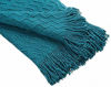 Picture of Bourina Textured Solid Soft Sofa Throw Couch Cover Knitted Decorative Blanket, 60" x 80" ,Teal