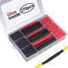 Picture of 270pcs 3:1 Dual Wall Adhesive Heat Shrink Tubing Kit, 5 Sizes (Diameter): 3/8, 1/4, 3/16, 1/8, 3/32 inch, Marine Wire Cable Sleeve Tube Assortment with Storage Case for DIY by MILAPEAK (Black & Red)