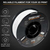 Picture of OVERTURE PETG Filament 1.75mm with 3D Build Surface 200 x 200 mm 3D Printer Consumables, 1kg Spool (2.2lbs), Dimensional Accuracy +/- 0.05 mm, Fit Most FDM Printer (White (2-Pack))