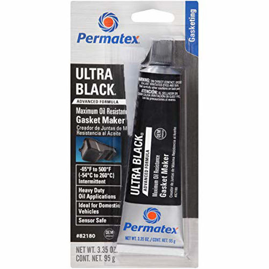 Picture of Permatex 82180 Ultra Black Maximum Oil Resistance RTV Silicone Gasket Maker, 3.35 oz. Tube