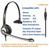 Picture of Wantek Cell Phone Headset Mono with Noise Canceling Mic, Wired Computer Headphone for iPhone Samsung Huawei HTC LG ZTE BlackBerry Smartphones and Laptop PC Mac Tablet with 3.5mm Jack(F600J35)