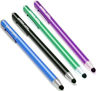 Picture of Bargains Depot Capacitive Stylus / Styli 2-in-1 Universal Touch Screen Pen for All Touch Screen Tablets / Cell Phones with 20 Extra Replaceable Soft Rubber Tips (4 Pieces, Black/Blue/Purple/Green)