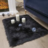 Picture of Ashler Faux Fur Black Rectangle Area Rug Indoor Ultra Soft Fluffy Bedroom Floor Sofa Living Room 2 x 3 Feet