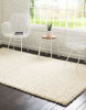Picture of Unique Loom Solo Solid Shag Collection Modern Plush Pure Ivory Area Rug (9' x 12')