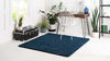 Picture of Unique Loom Solo Solid Shag Collection Modern Plush Navy Blue Square Rug (8' 2 x 8' 2)