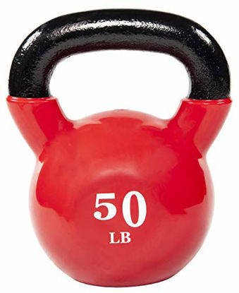 Picture of Everyday Essentials All-Purpose Color Vinyl Coated Kettlebell, 50 Pounds, Various