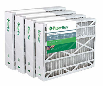 Picture of FilterBuy 17.5x27x5 Trane Perfect Fit BAYFTFR17M Compatible Pleated AC Furnace Air Filters (Pack of 4). AFB Platinum MERV 13.