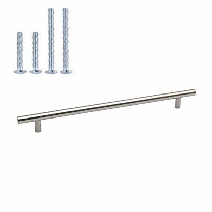 Picture of homdiy (1000 Pack) Modern Cabinet Pulls Bruhsed Nickel Drawer Pulls - HD201SN Cabinet Door Handles Stainless Steel Tube T Bar Drawer Pulls for Drawers, Kitchen Cabinets, 8in Hole Centers