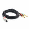 Picture of SiYear- 10FT XLR Female 3Pin to 6.35mm 1/4 inch Mono Male Audio Y Splitter Cable, Dual 6.35mm 1/4" Male to XLR Female Stereo Microphone Audio Converter Adapter Cable(3m)