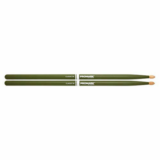 Picture of Promark American Hickory Classic 5A Drumsticks, Acorn Tip, Green - Single Pair