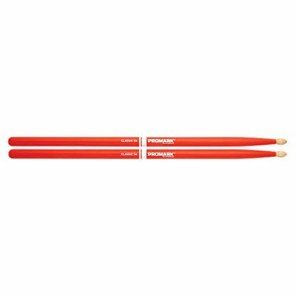 Picture of Promark American Hickory Classic 5A Drumsticks, Acorn Tip, Orange - Single Pair