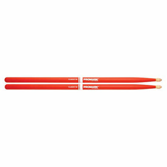 Picture of Promark American Hickory Classic 5A Drumsticks, Acorn Tip, Orange - Single Pair