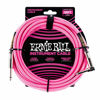 Picture of Ernie Ball Instrument Cable, 1/4" Right Angle, Neon Pink, 18 ft. (P06083)