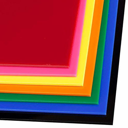 BuyPlastic L-032 Orange Transparent Fluorescent Colored Acrylic Plexiglass  Sheet , Choose Size and Thickness, 1/4 x 12 x 12, Plastic Plexi Glass  for Crafts, Art, and More 