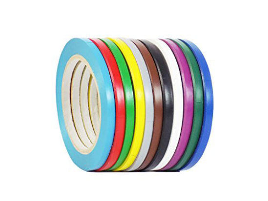 WOD Tape Rainbow Pack Vinyl Pinstriping Tape 1/4 in. x 36 yd. School Floor  Marking Crafting Arcade1Up, 12 Pack