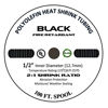 Picture of 225FWY 50 FT 1/2" 13mm Polyolefin Black Heat Shrink Tubing 2:1 Ratio