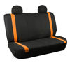 Picture of FH Group FB032ORANGE114 Orange Unique Flat Cloth Car Seat Cover (w. 4 Detachable Headrests and Solid Bench)