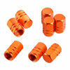 Picture of EBOOT 8 Pieces Tire Stem Valve Caps Wheel Valve Covers Car Dustproof Tire Cap, Hexagon Shape (Orange)