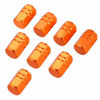 Picture of EBOOT 8 Pieces Tire Stem Valve Caps Wheel Valve Covers Car Dustproof Tire Cap, Hexagon Shape (Orange)