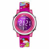 Picture of Kids Digital Sports Waterproof Watch for Girls, 3D Cartoon Outdoor LED Watches for Kid Gifts with Luminous Alarm Stopwatch Toddler Wristwatch for 3-12 Year Old Little Child Red Little Fairy