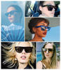 Picture of FEISEDY Vintage Square Cat Eye Sunglasses Women Fashion Small Cateye Sunglasses B2473