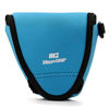 Picture of MegaGear Fujifilm X-E3 (23mm & 18-55mm) Ultra Light Neoprene Camera Case, with Carabiner - Blue - MG1335