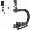 Picture of DSLR Stabilizer Handheld Video Action Stabilizing Handle Grip C Shape Professional Vlogging for Smart Phones GoPro Canon Nikon Sony Panasonic Pentax Olympus Camera Camcorder (Pack of 1)