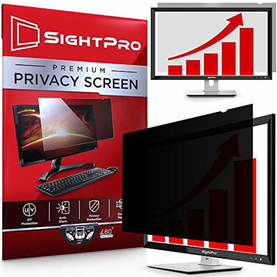 Picture of SightPro 20 Inch Computer Privacy Screen Filter for 16:9 Widescreen Monitor - Privacy and Anti-Glare Protector