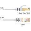 Picture of CAT-7 Ethernet Cable 75 Feet - High Speed Flat Internet Network Computer Patch Cord - Faster Than Cat6 Cat5e LAN Wire, Shielded RJ45 Connectors for Router, Modem, Xbox, Printer - White