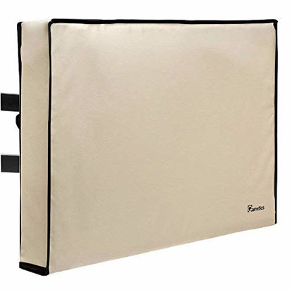 Picture of Outdoor TV Cover 80" - 85" inch - Universal Weatherproof Protector for Flat Screen TVs - Fits Most TV Mounts and Stands - Beige