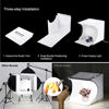 Picture of Mini Portable Photo Studio Box 9 x 9 Inches Foldable Home Photography Shooting Light Tent Kit with LED Light Strips + 6 Colors Backdrops