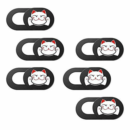 Picture of Webcam Cover,0.027in Ultra Thin Cute Cat Web Camera Cover Slider Camera Blocker Protect Privacy Sliding Design for Computer/Laptop/Desktop/PC/iMac/MacBook Pro/Mac Mini/Smartphone