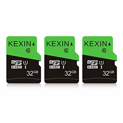 Picture of KEXIN 3 Pack 32GB Micro SD Card Memory Card MicroSDHC UHS-I Memory Cards Class 10 High Speed Card, C10, U1, 32 GB 3 Pack