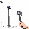 Picture of TELESIN Selfie Stick Tripod, 35.5'' Carbon Fiber Lightweight Selfie Pole Monopod Compatible with GoPro Max Hero 9 8 7 6 5 4, DJI Osmo Action, Insta 360 One R and More Action Camera