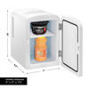 Picture of Chefman Mini Portable White Personal Fridge Cools Or Heats & Provides Compact Storage For Skincare, Snacks, Or 6 12oz Cans W/ A Lightweight 4-liter Capacity To Take On The Go