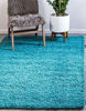 Picture of Unique Loom Solo Solid Shag Collection Modern Plush Deep Aqua Blue Area Rug (2' 2 x 3' 0)