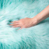 Picture of Ashler Soft Faux Sheepskin Fur Chair Couch Cover Area Rug for Bedroom Floor Sofa Living Room Turquoise Round 3 x 3 Feet