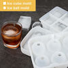 Picture of Ice Cube Tray, Adoric Ice Trays, Transparent Silicone Ice Cube Tray Sphere Ice Ball Maker with Lid and Large Square Ice Tray For Whiskey, Reusable and BPA Free (2 Pack)