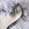 Picture of Ashler Soft Faux Sheepskin Fur Chair Couch Cover Area Rug Bedroom Floor Sofa Living Room Coal Black Round 3 x 3 Feet