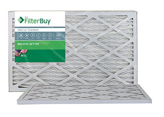 Picture of FilterBuy 11.5x21x1 MERV 13 Pleated AC Furnace Air Filter, (Pack of 2 Filters), 11.5x21x1 - Platinum