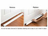 Picture of deeTOOL MAN Door Draft Stopper 36" : One Sided Door Insulator with Hook and Loop Self Adhesive Tape Seal Fits to Bottom of Door/Under Door Draft Stopper (White)