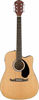 Picture of Fender FA-125CE Dreadnought Cutaway Acoustic-Electric Guitar - Natural Bundle with Gig Bag, Strap, Strings, Picks, Fender Play Online Lessons, and Austin Bazaar Instructional DVD