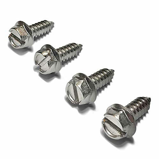 Getuscart Rustproof Stainless License Plate Screws Set Of 4 Stainless Steel License Plate 