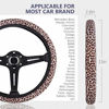 Picture of YR Universal Steering Wheel Covers, Cute Car Steering Wheel Cover for Women and Girls, Car Accessories for Women, Leopard