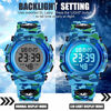 Picture of Dodosky Boy Toys Age 5-15, LED 50M Waterproof Digital Sport Watches for Kids Birthday Presents Gifts for 5-15 Year Old Boys - Navy Camouflage