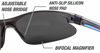 Picture of Renegade Patented Bifocal Polarized Reader Half Rim Men's Fishing Sunglasses 100% UV Protection with Microfiber Bag (Matellic Frame, Grey Lens - 600901, Bifocal +2.00)