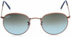 Picture of Ray-Ban Unisex-Adult RB3447 Metal Sunglasses, Shiny Dark Bronze/Brown Gradient, 53 mm