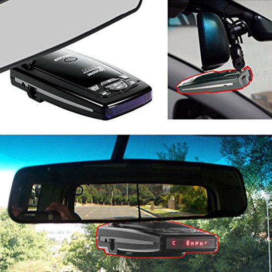 Picture of AccessoryBasics Car Rearview Mirror Radar Detector Mount Compatible with Select Passport 9500ix 9500i Passport 8500 7500 X50 x70 x80 Solo S2 S3 S4 SC 55 s75 s75g Radar Detectors