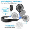 Picture of Hand Free Mini USB Personal Fan - Rechargeable Portable Headphone Design Wearable Neckband Fan,3 Level Air Flow,7 LED Lights,360 Degree Free Rotation Perfect for Sports,Office and Outdoor (blue)