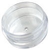Picture of 40 New empty 10 Gram (0.35 oz) Plastic Pot Jars with Lids for Lip Balms, Salves, Creams, Cosmetics, Nail Accessories, Rhinestones, Herbs, Spices - BPA Free (White Screw Lid)